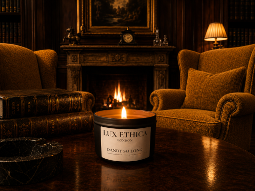 Dandy So Long scented candle in a room